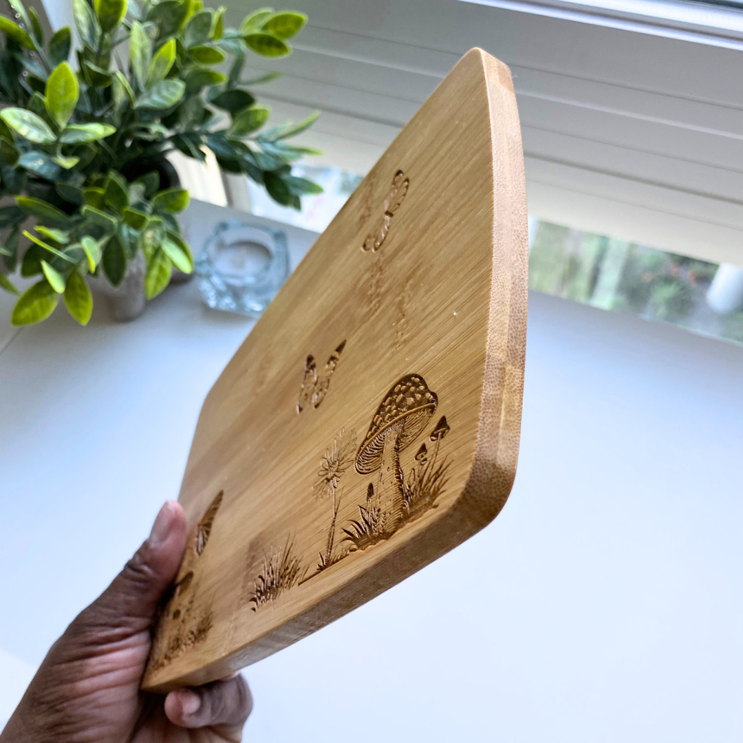 Mushroom Village Engrave Bamboo Candle Boards Set of 10 WHOLESALE