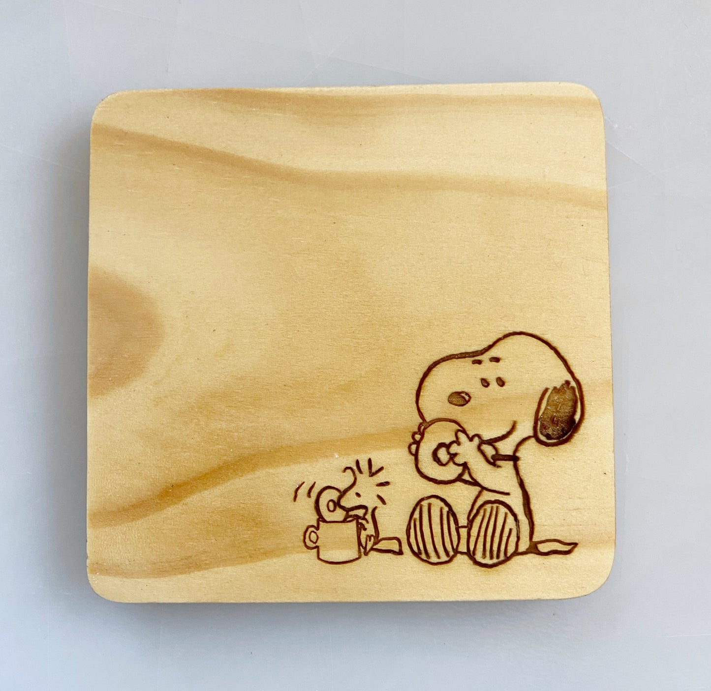 Snoopy, Woodstock and the Peanuts Gang Wood Coasters