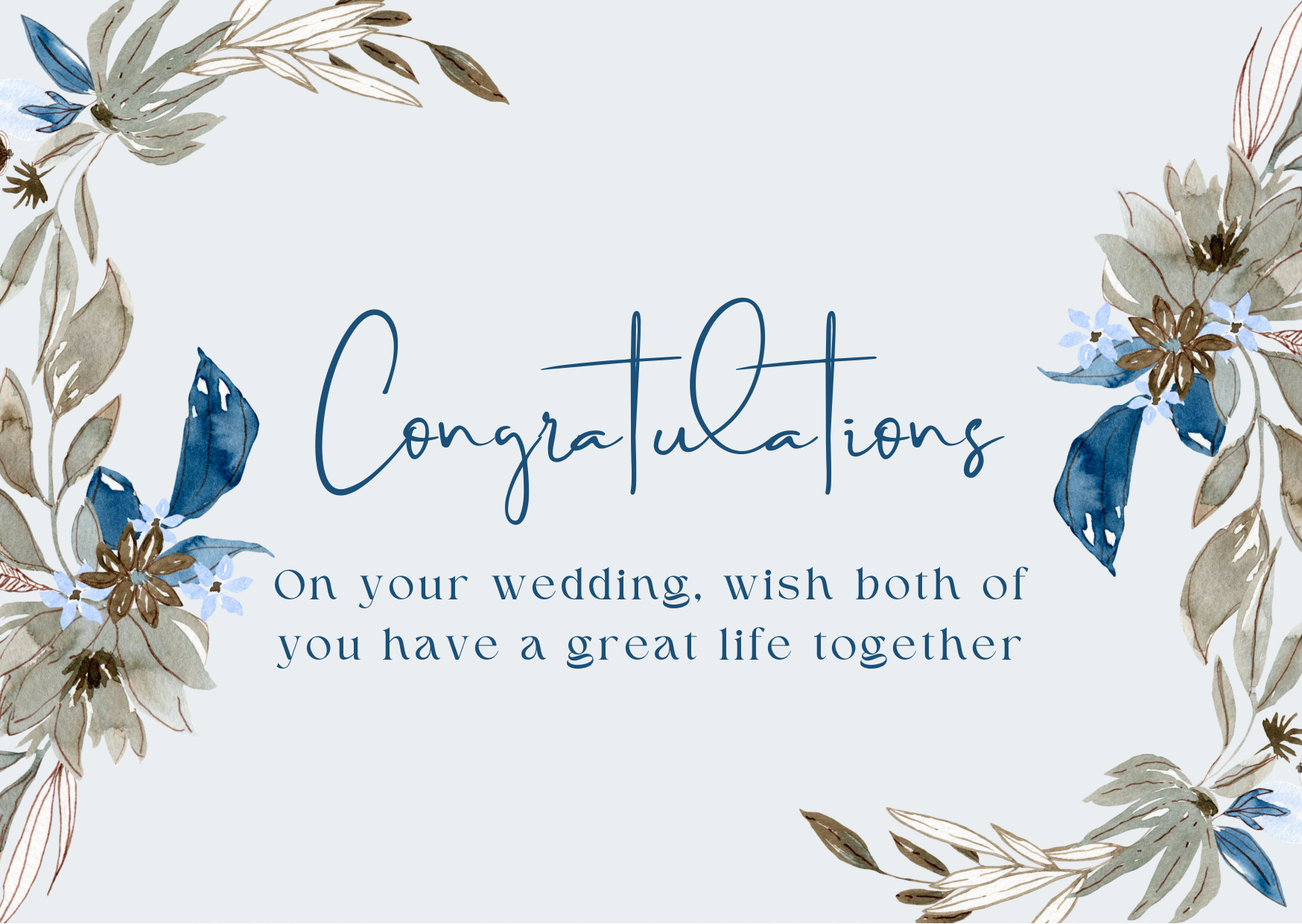 Congratulations Gift E-Card for Wedding Well Wishes