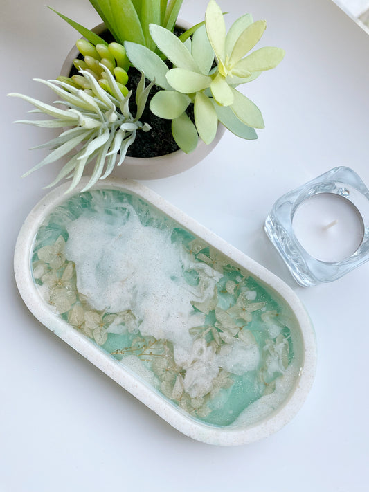 Jewelry Ring Accessory Holder Resin Oval Tray