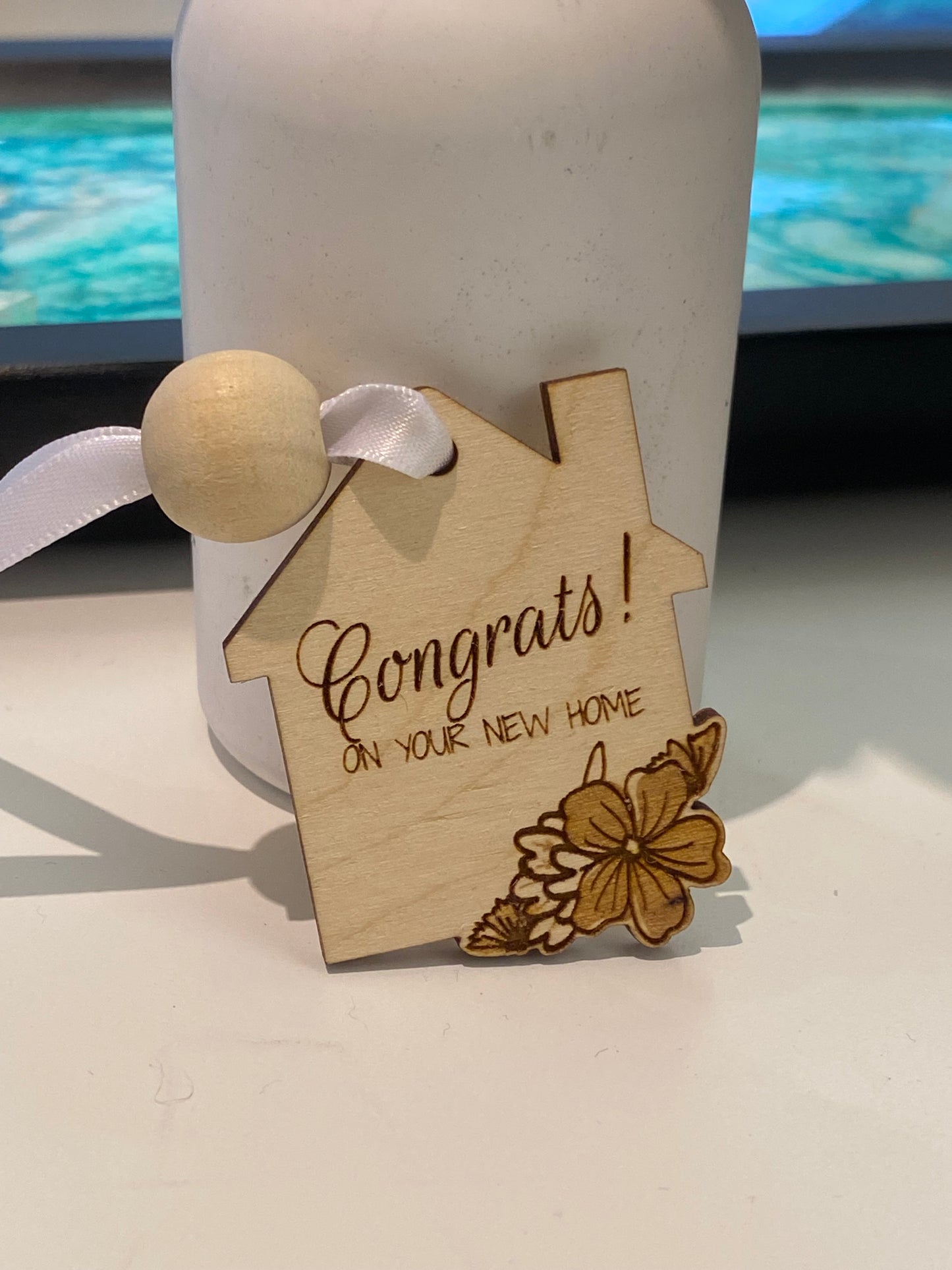 Wood Engraved Gift Tag Bridesmaid Thank You 