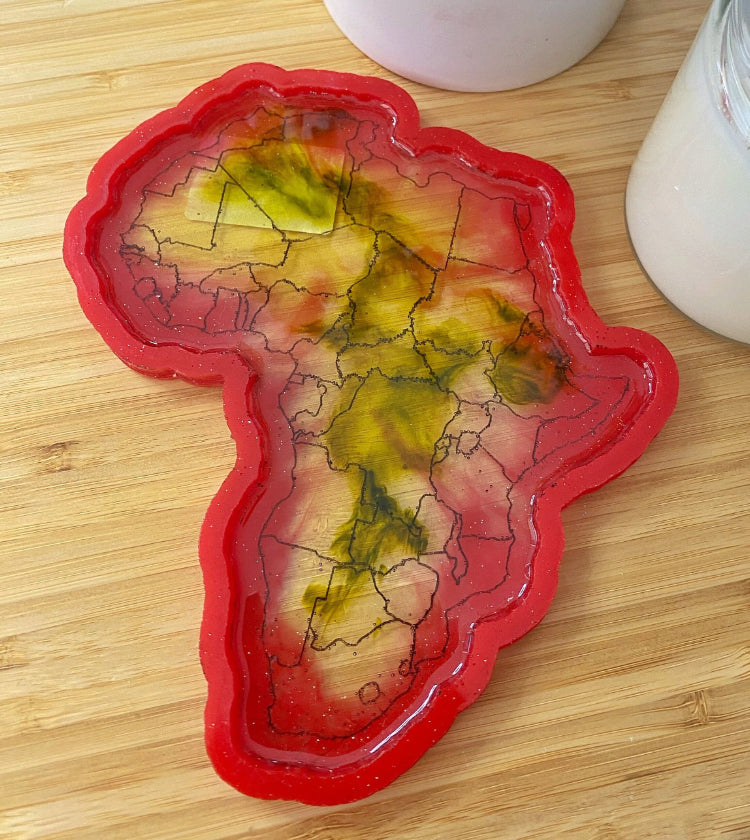 Exclusive Ocean Blue Africa Resin Catchall Tray