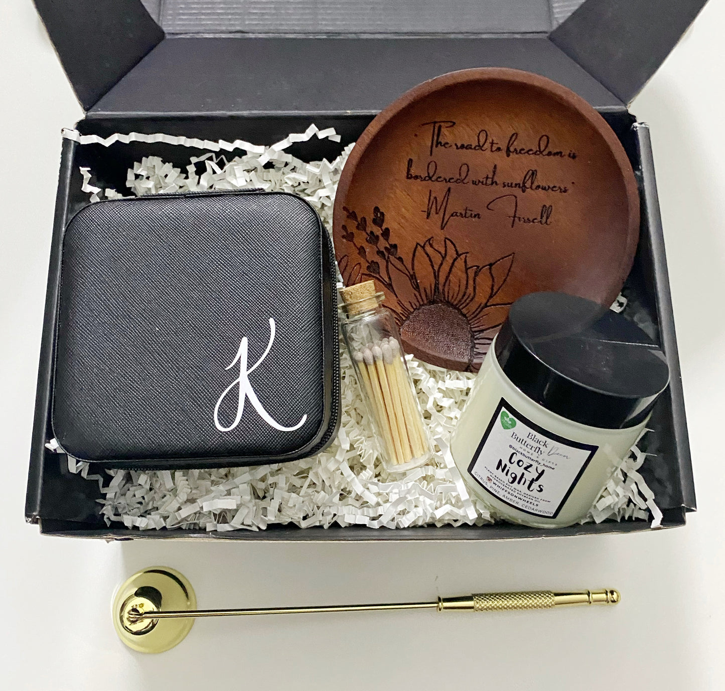 Earthy Elegance Black and Brown Self Care Gift Set