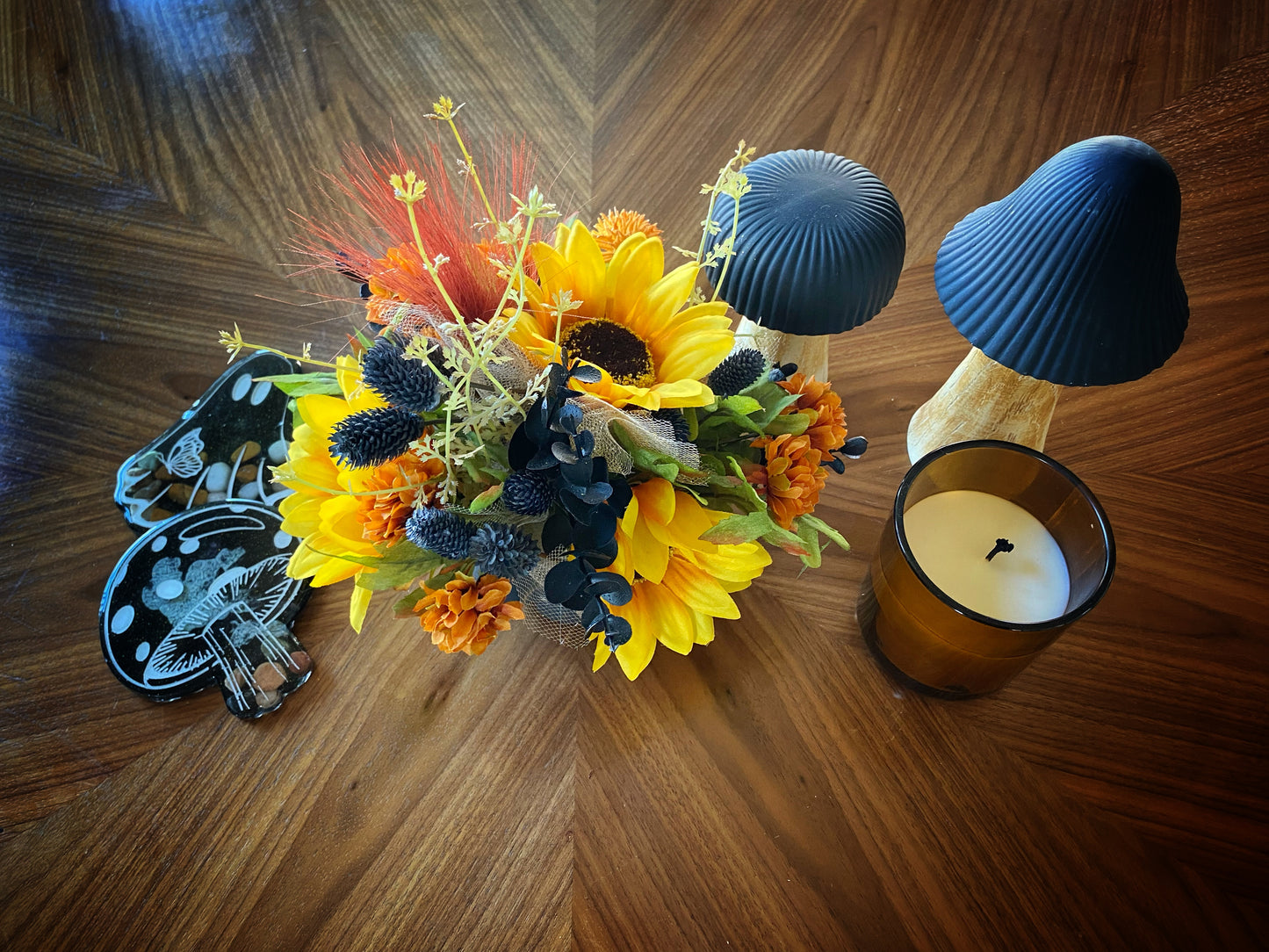 Black Halloween Table Decor