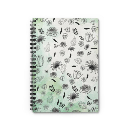 Butterfly Flower Lined Journal Nature Lover Writing Journal Mindfulness Self Care Journal Gift Mental Health Flower Butterfly Journal Diary