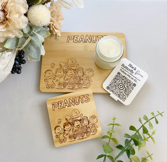 Peanuts Gang Celebrate Together Bamboo Candle Board