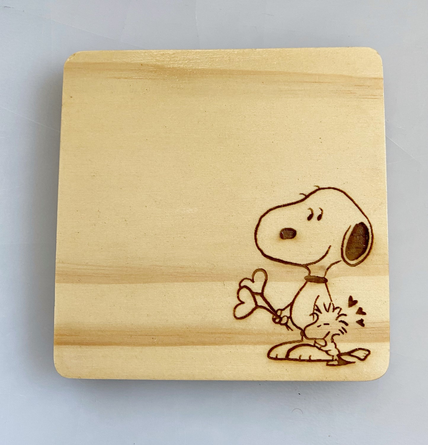 Snoopy, Woodstock and the Peanuts Gang Wood Coasters