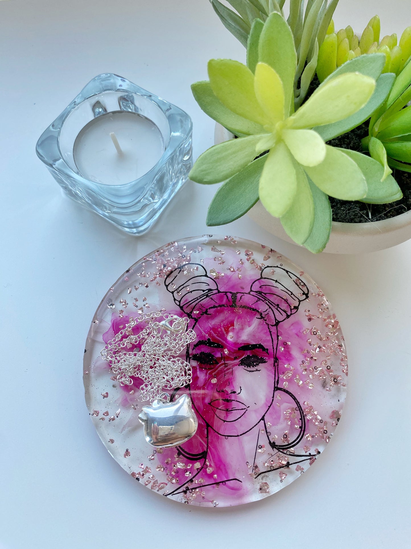 Sister Friend Custom Resin Coaster and Tray