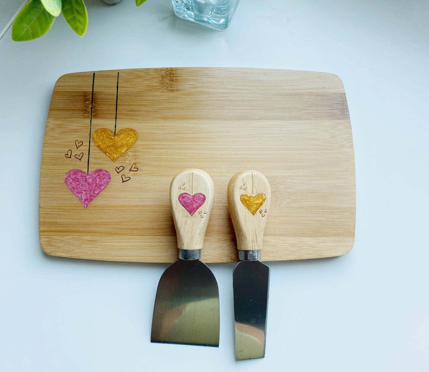 Engraved Bamboo Candle Board Tray