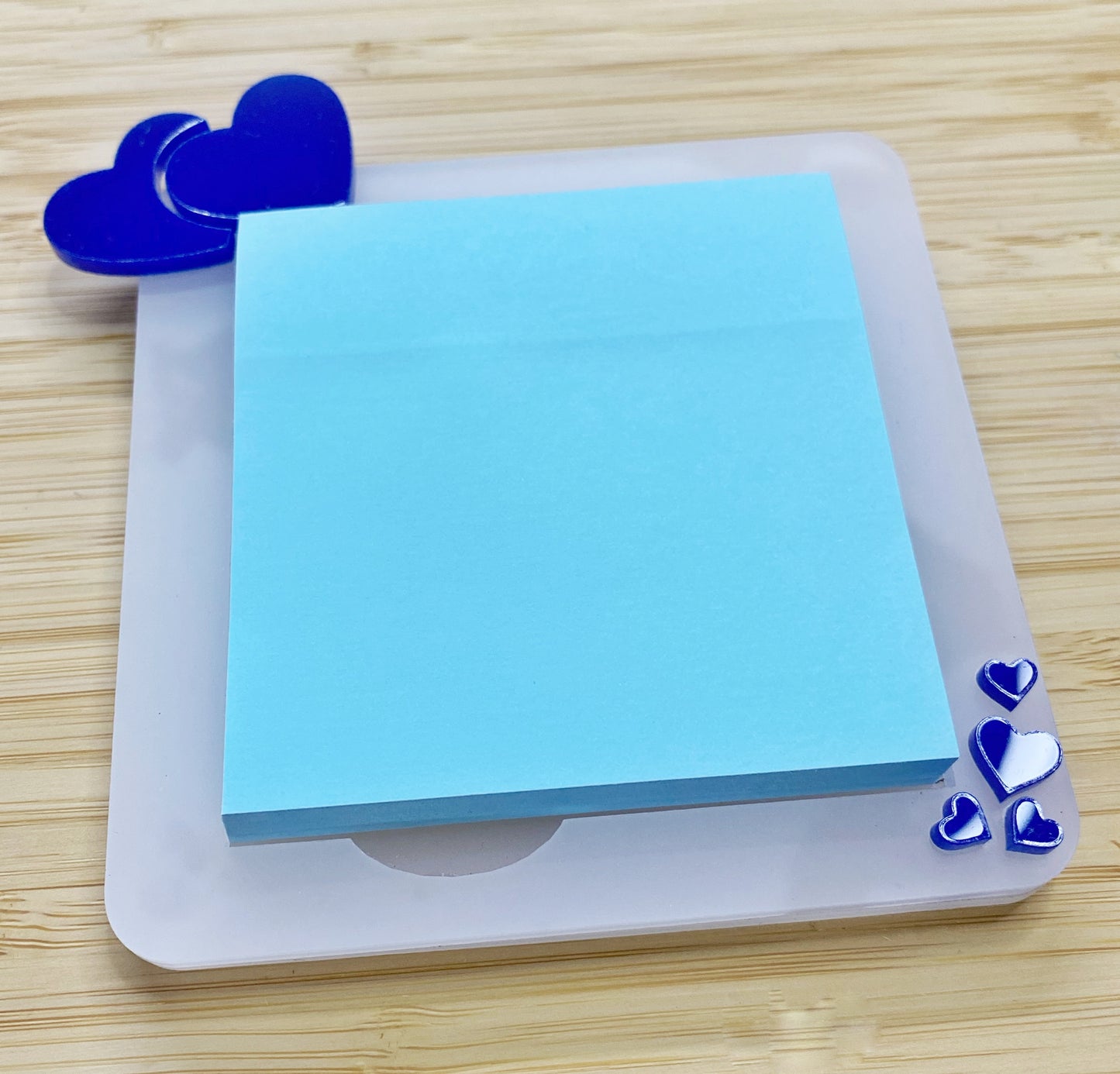 Acrylic Heart Sticky Notepad Holder