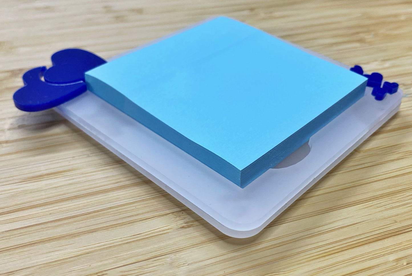 Acrylic Heart Sticky Notepad Holder