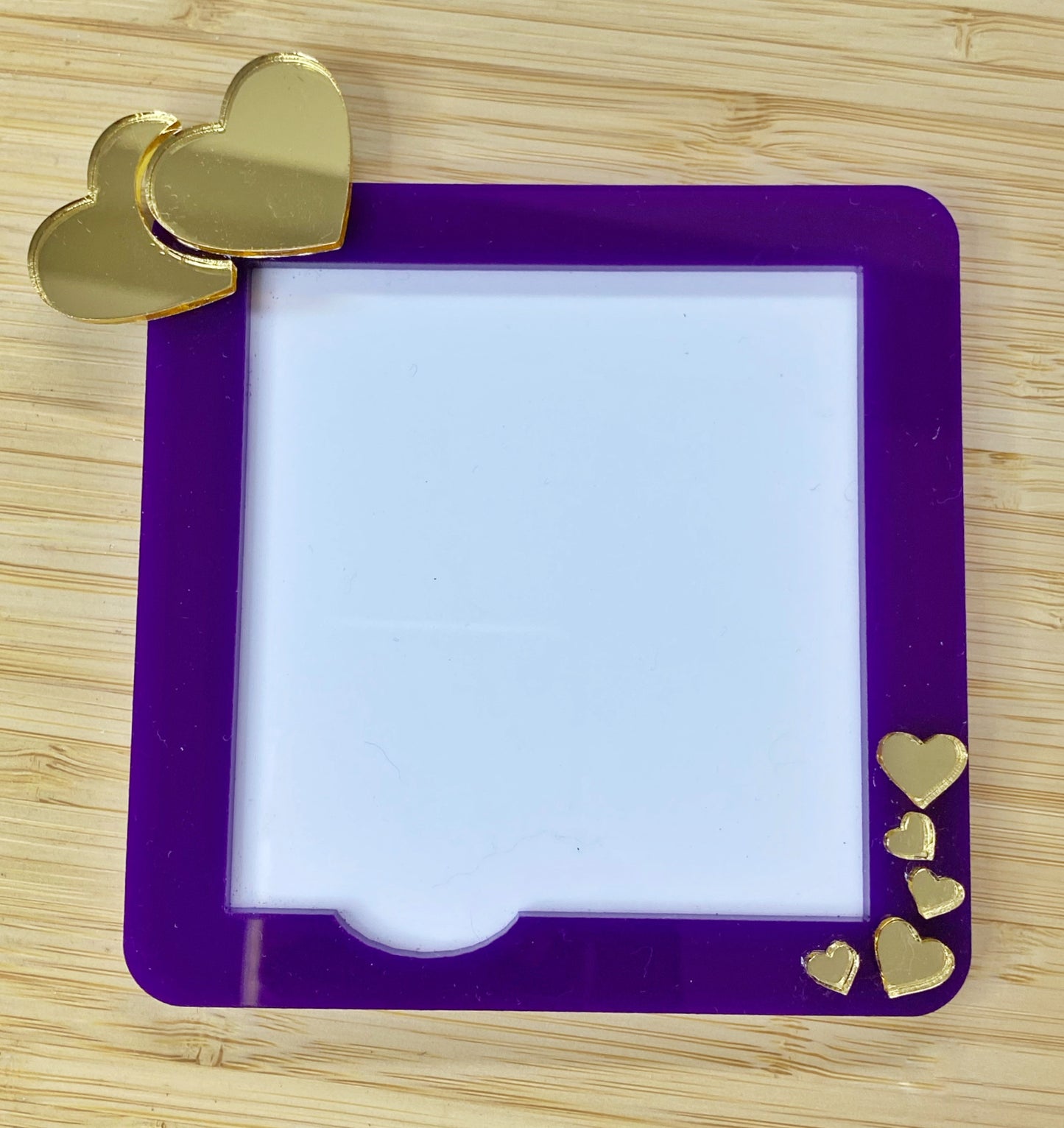 Acrylic Heart Sticky Notepad Holder 3x3” - Set of 20 WHOLESALE