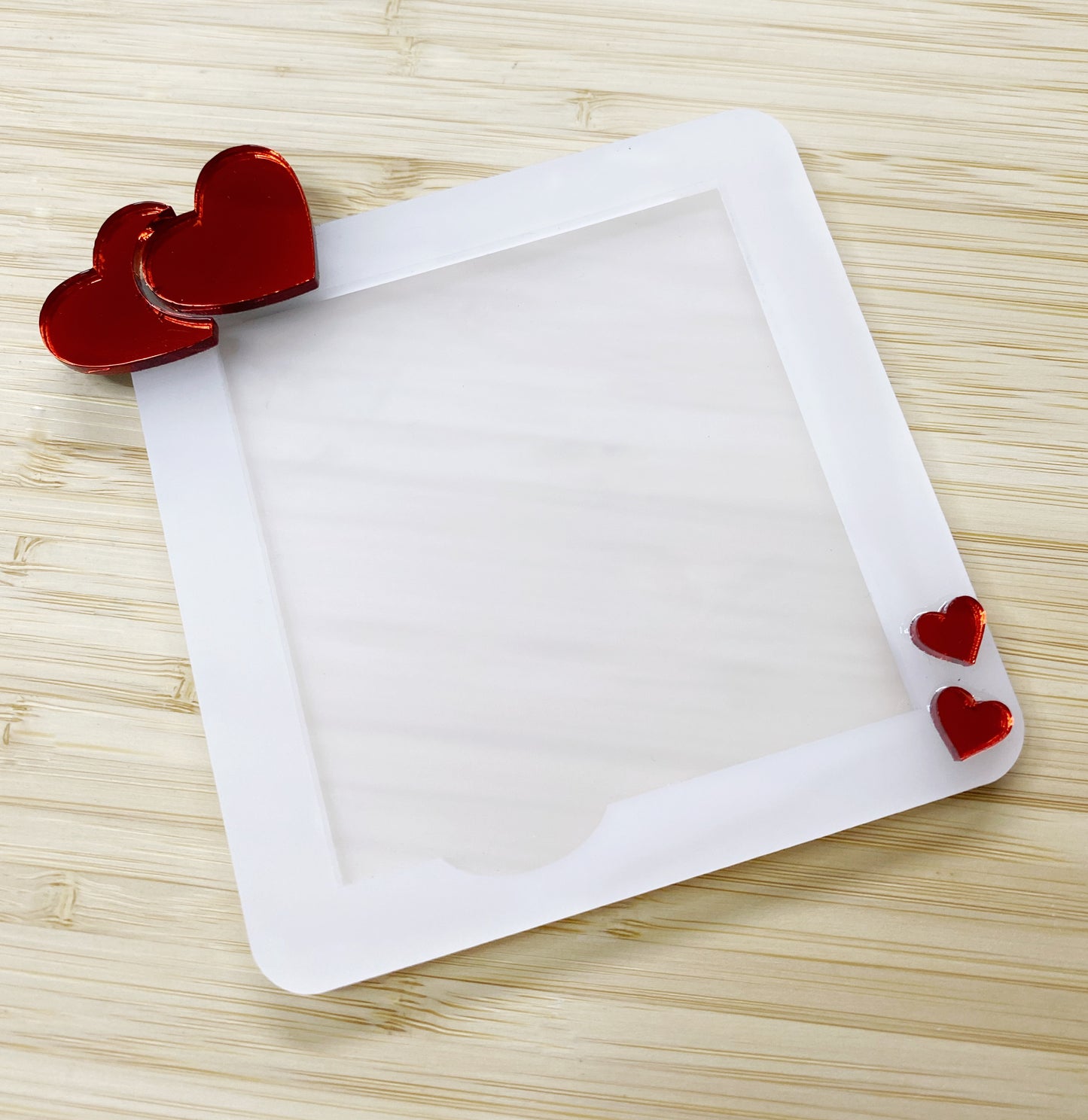 Acrylic Heart Sticky Notepad Holder 3x3” - Set of 20 WHOLESALE