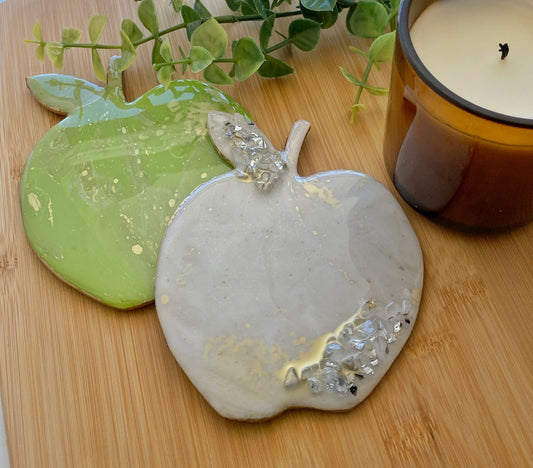 Seasonal Fall Apple Resin Coaster Candle Tray