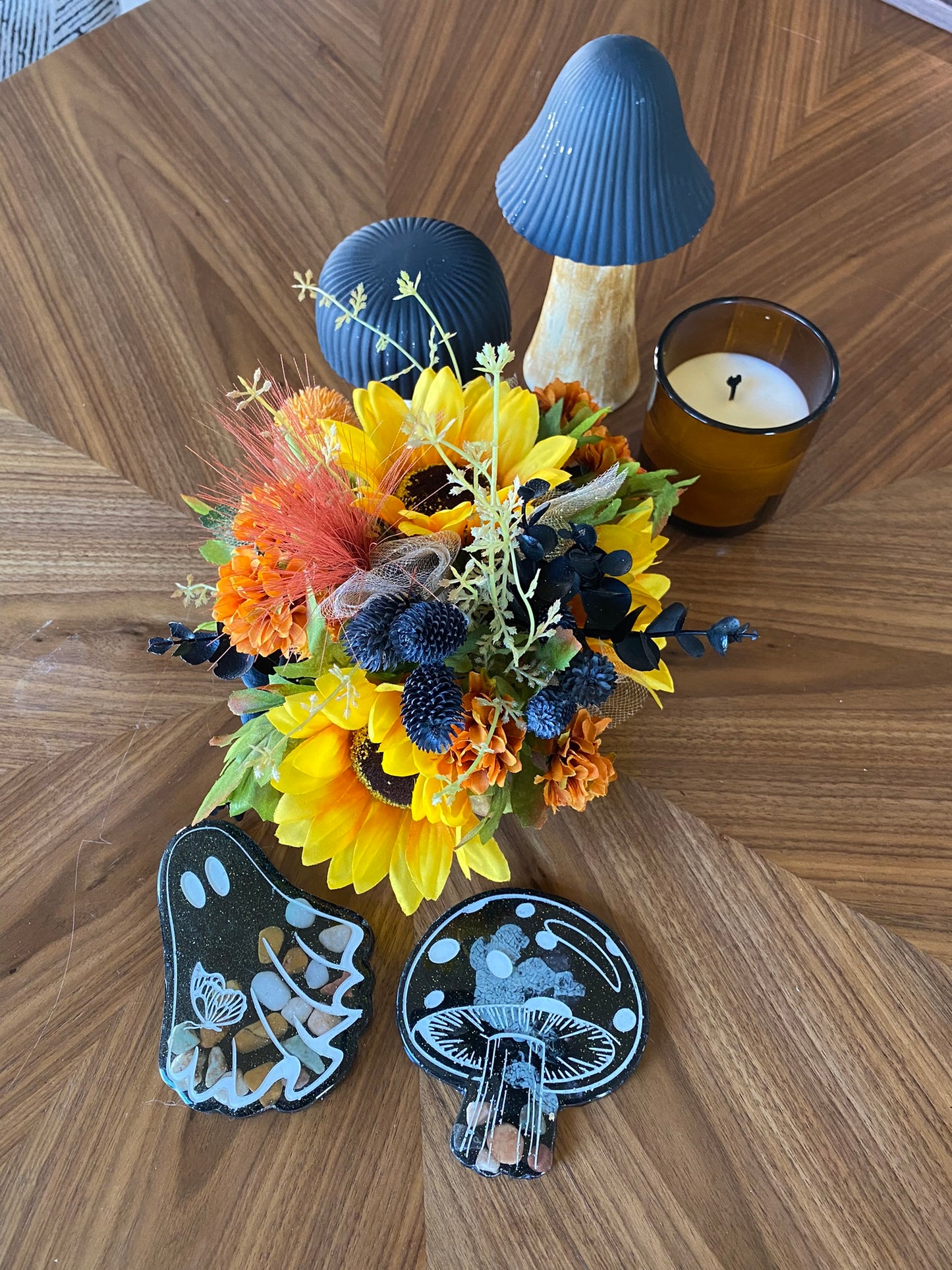 Black Halloween Table Decor